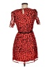 Freebird 100% Polyester Animal Print Red Cocktail Dress Size M - photo 2