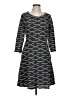 ECI 100% Polyester Chevron-herringbone Gray Casual Dress Size 10 - photo 1