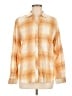 Weatherproof Plaid Orange Long Sleeve Button-Down Shirt Size M - photo 1