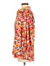 Unbranded 100% Polyester Floral Orange Long Sleeve Blouse Size M - photo 5