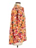 Unbranded 100% Polyester Floral Orange Long Sleeve Blouse Size M - photo 4