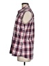 Dakini Plaid Burgundy Sleeveless Button-Down Shirt Size M - photo 5