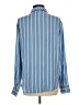 Emily Daniels 100% Rayon Stripes Blue Long Sleeve Button-Down Shirt Size L - photo 2