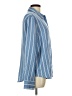 Emily Daniels 100% Rayon Stripes Blue Long Sleeve Button-Down Shirt Size L - photo 4