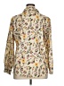 Unbranded 100% Polyester Floral Ivory Long Sleeve Blouse Size XL - photo 2