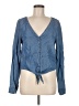 BB Dakota 100% Lyocell Blue Long Sleeve Blouse Size M - photo 1