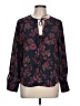 1.State 100% Polyester Floral Black Long Sleeve Blouse Size L - photo 1