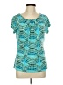 Worthington Teal Short Sleeve Blouse Size L (petite) - photo 1