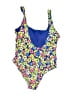 Buc-ees Floral Yellow One Piece Swimsuit Size S - photo 2