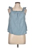 Shein Blue Sleeveless Blouse Size L - photo 1