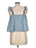 Shein Blue Sleeveless Blouse Size L - photo 2