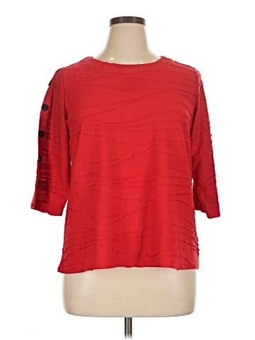 MULTIPLES 3/4 Sleeve Top (view 1)