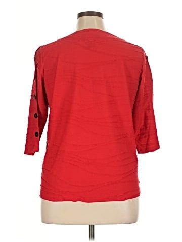 MULTIPLES 3/4 Sleeve Top (view 2)