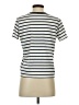 Lands' End 100% Cotton Stripes Ivory Short Sleeve Turtleneck Size XS - photo 2