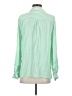 Love Tree 100% Rayon Stripes Green Long Sleeve Button-Down Shirt Size S - photo 2