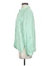 Love Tree 100% Rayon Stripes Green Long Sleeve Button-Down Shirt Size S - photo 5
