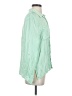 Love Tree 100% Rayon Stripes Green Long Sleeve Button-Down Shirt Size S - photo 4