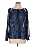 Blu Pepper Blue Long Sleeve Blouse Size L - photo 1