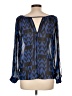 Blu Pepper Blue Long Sleeve Blouse Size L - photo 2