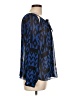 Blu Pepper Blue Long Sleeve Blouse Size L - photo 4