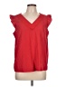 Shein 100% Polyester Red Sleeveless Blouse Size L - photo 1