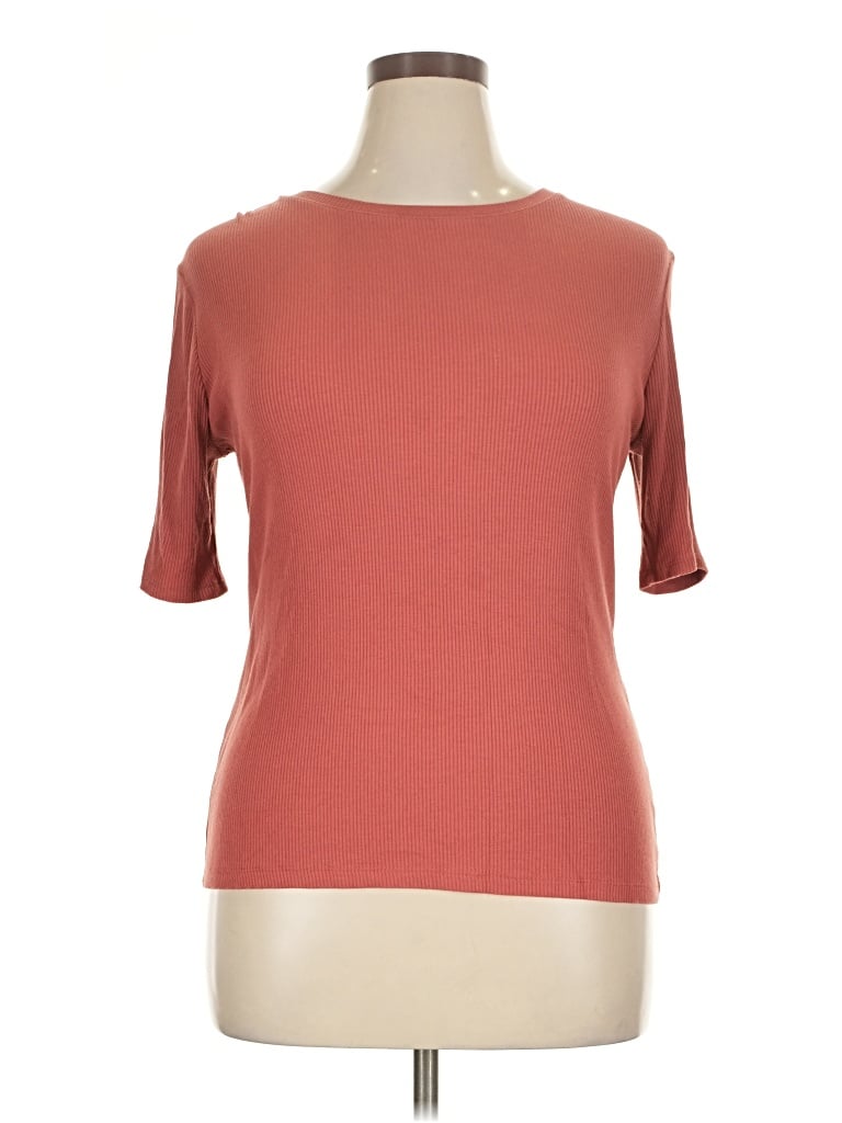 Pre-owned Nine West 3/4 Sleeve T-shirt In Brown