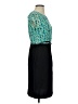 Alyx 100% Polyester Tweed Teal Cocktail Dress Size 4 - photo 4