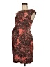 Connected Apparel Paisley Brown Cocktail Dress Size 6 - photo 1
