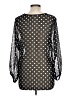 Francesca's Polka Dots Black 3/4 Sleeve Blouse Size L (estimated) - photo 2
