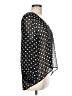Francesca's Polka Dots Black 3/4 Sleeve Blouse Size L (estimated) - photo 4