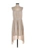 H&M 100% Polyester Solid Tan Ivory Casual Dress Size S - photo 1