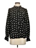 Cupcakes & Cashmere 100% Polyester Polka Dots Black Long Sleeve Blouse Size S - photo 1
