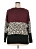 Joei & I Animal Print Burgundy Pullover Sweater Size 2X - photo 2