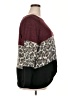 Joei & I Animal Print Burgundy Pullover Sweater Size 2X - photo 4
