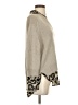 Brochu Walker Animal Print Tan Wool Pullover Sweater Size XS - photo 4