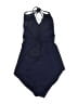 Athleta Solid Blue One Piece Swimsuit Size S - photo 2
