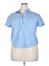 J.Crew Factory Store Blue Short Sleeve Blouse Size XXL - photo 1