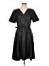 Ann Taylor 100% Polyester Black Casual Dress Size 10 - photo 1