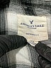 American Eagle Outfitters Checkered-gingham Silver Long Sleeve Button-Down Shirt Size L - photo 7