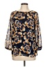 CAbi 100% Polyester Blue 3/4 Sleeve Blouse Size L - photo 1