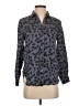 J.Crew 100% Viscose Animal Print Blue Long Sleeve Blouse Size XS - photo 1