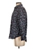 J.Crew 100% Viscose Animal Print Blue Long Sleeve Blouse Size XS - photo 5