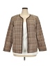 Blair 100% Polyester Plaid Brown Jacket Size 18 - photo 1