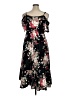 Shein Floral Black Casual Dress Size XL - photo 2