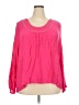 Cato 100% Rayon Pink Long Sleeve Blouse Size 26/28w - photo 1