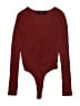 Audrey 3+1 Burgundy Bodysuit Size S - photo 1
