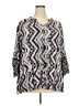 Cato 100% Rayon Silver 3/4 Sleeve Blouse Size 26 - 28 Plus - photo 1