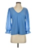CeCe 100% Polyester Blue 3/4 Sleeve T-Shirt Size S - photo 1