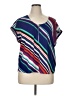 Bold Elements 100% Polyester Blue Short Sleeve Blouse Size XL - photo 1