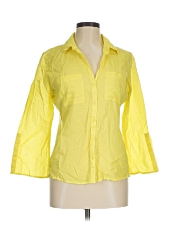 Ann Taylor Factory 3/4 Sleeve Button-Down Shirt (view 1)